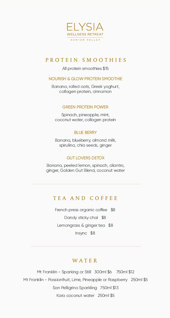 Fusion | within Elysia Wellness Retreat, 165 Thompsons Rd, Pokolbin NSW 2320, Australia | Phone: (02) 4993 8500