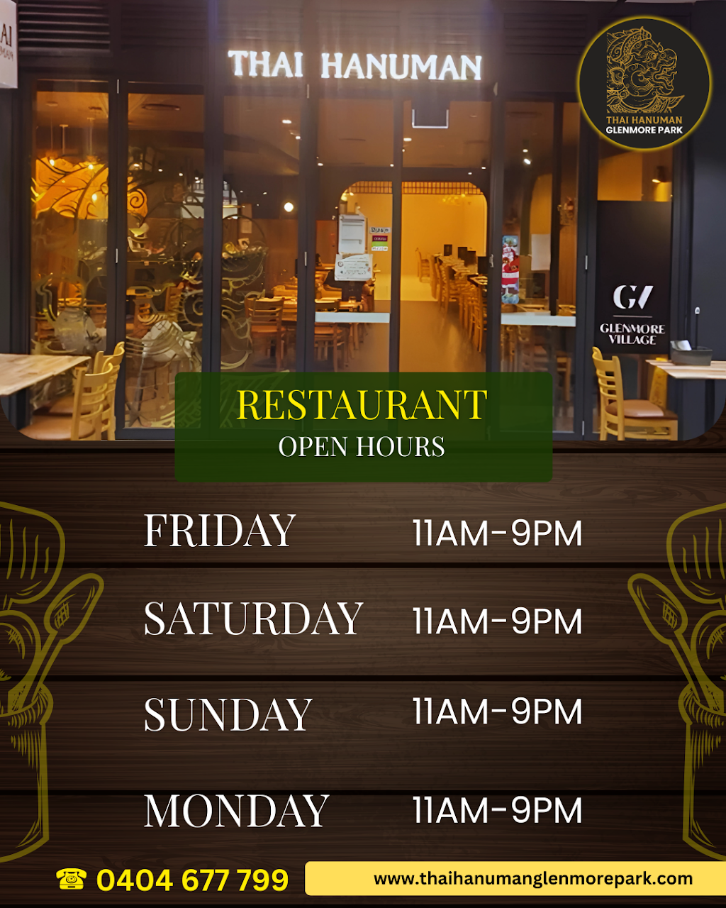 Thai hanuman Glenmorepark | 90/98 Glenmore Ridge Dr, Glenmore Park NSW 2745, Australia | Phone: 0404 677 799