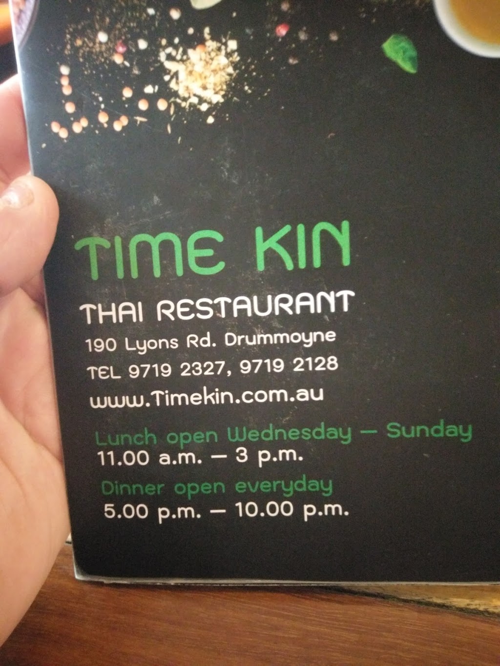 Time Kin Thai | meal delivery | 190 Lyons Rd, Drummoyne NSW 2047, Australia | 0297192128 OR +61 2 9719 2128