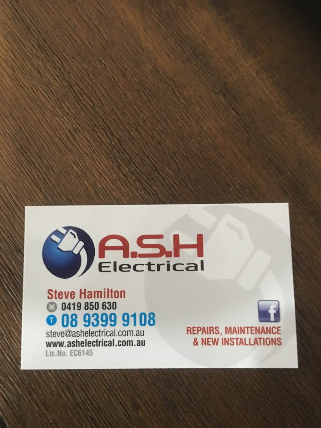 ASH Electrical WA | Canning Vale WA 6155, Australia | Phone: (08) 9399 9108
