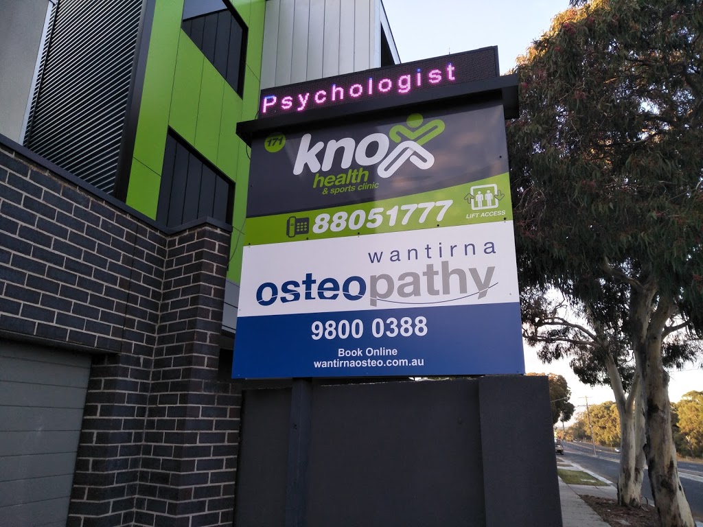 Wantirna Osteopathy | 171 Stud Rd, Wantirna South VIC 3152, Australia | Phone: (03) 9800 0388