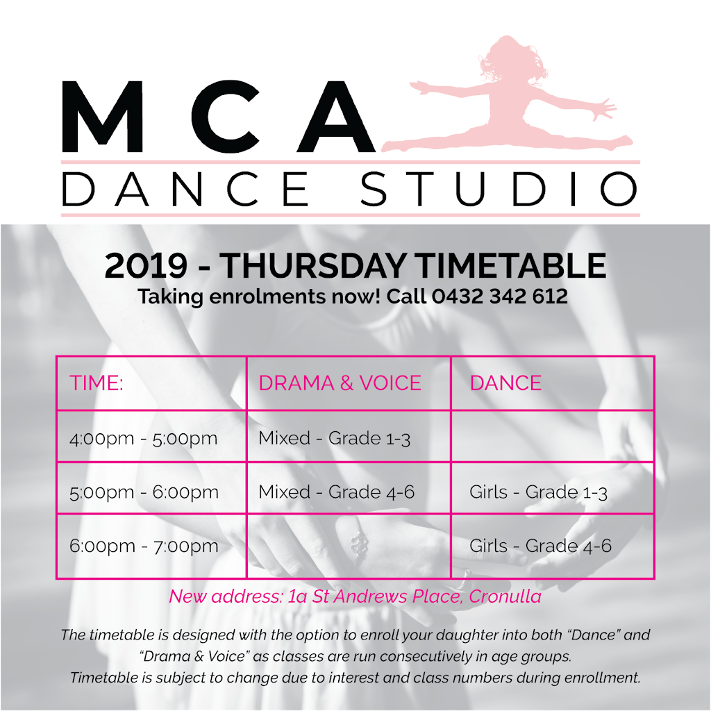 MCA Dance | university | 1a St Andrews Pl, Cronulla NSW 2230, Australia | 0432342612 OR +61 432 342 612