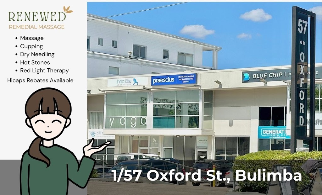 Renewed Wellness - Remedial Massage Bulimba | 1/57 Oxford St, Bulimba QLD 4171, Australia | Phone: 0435 995 146