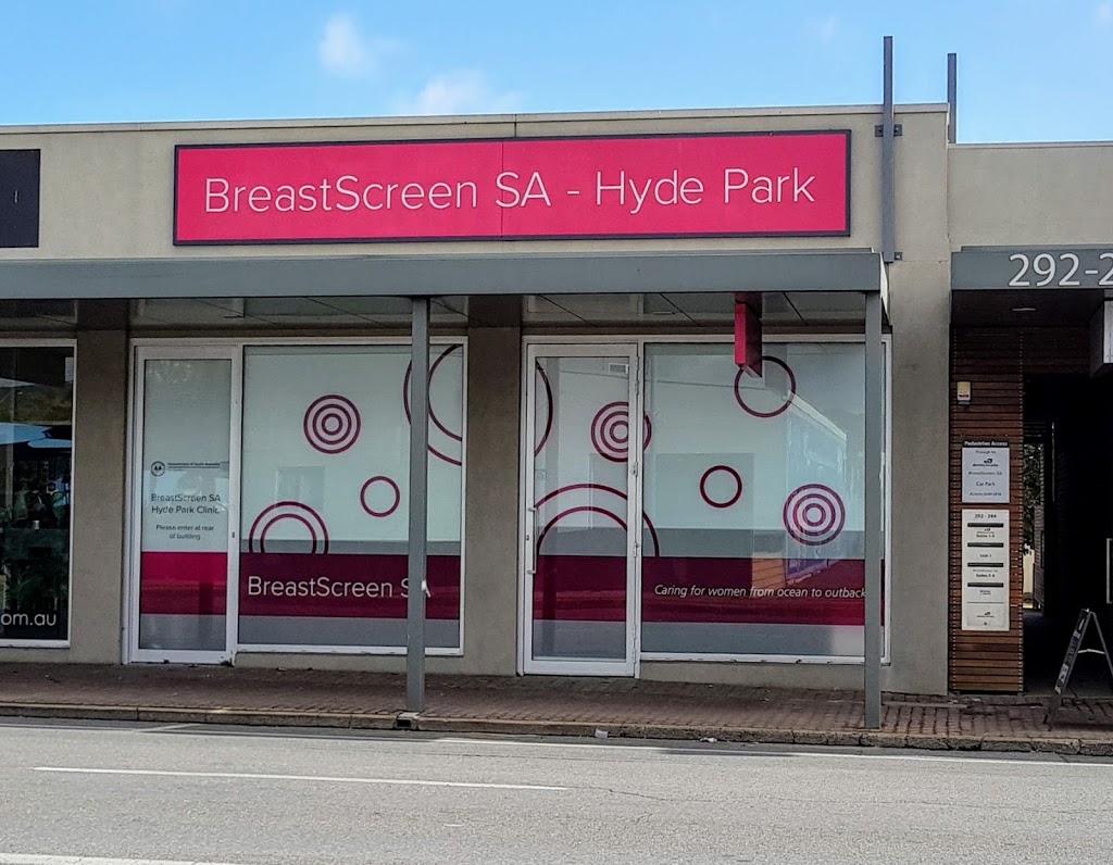 BreastScreen SA Hyde Park Breast Screening Clinic | health | 292-294 Unley Road, Hyde Park., Parking and entry via Esmond Street, Hyde Park SA 5061, Australia | 132050 OR +61 132050
