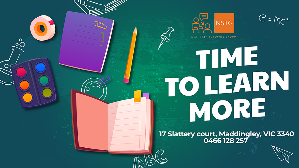 Next Step Tutoring Group | 17 Slattery Ct, Maddingley VIC 3340, Australia | Phone: 0466 128 257
