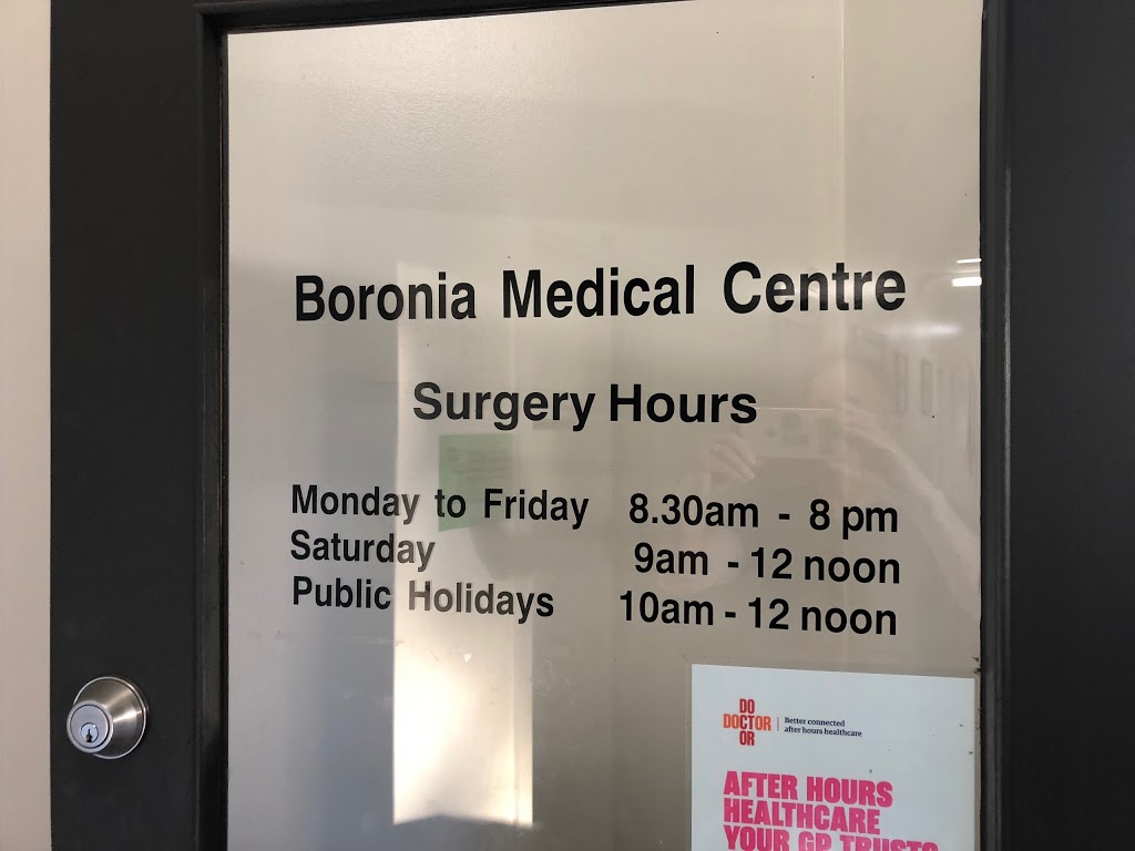 Boronia Medical Centre | hospital | 152 Boronia Rd, Boronia VIC 3155, Australia | 0397621933 OR +61 3 9762 1933