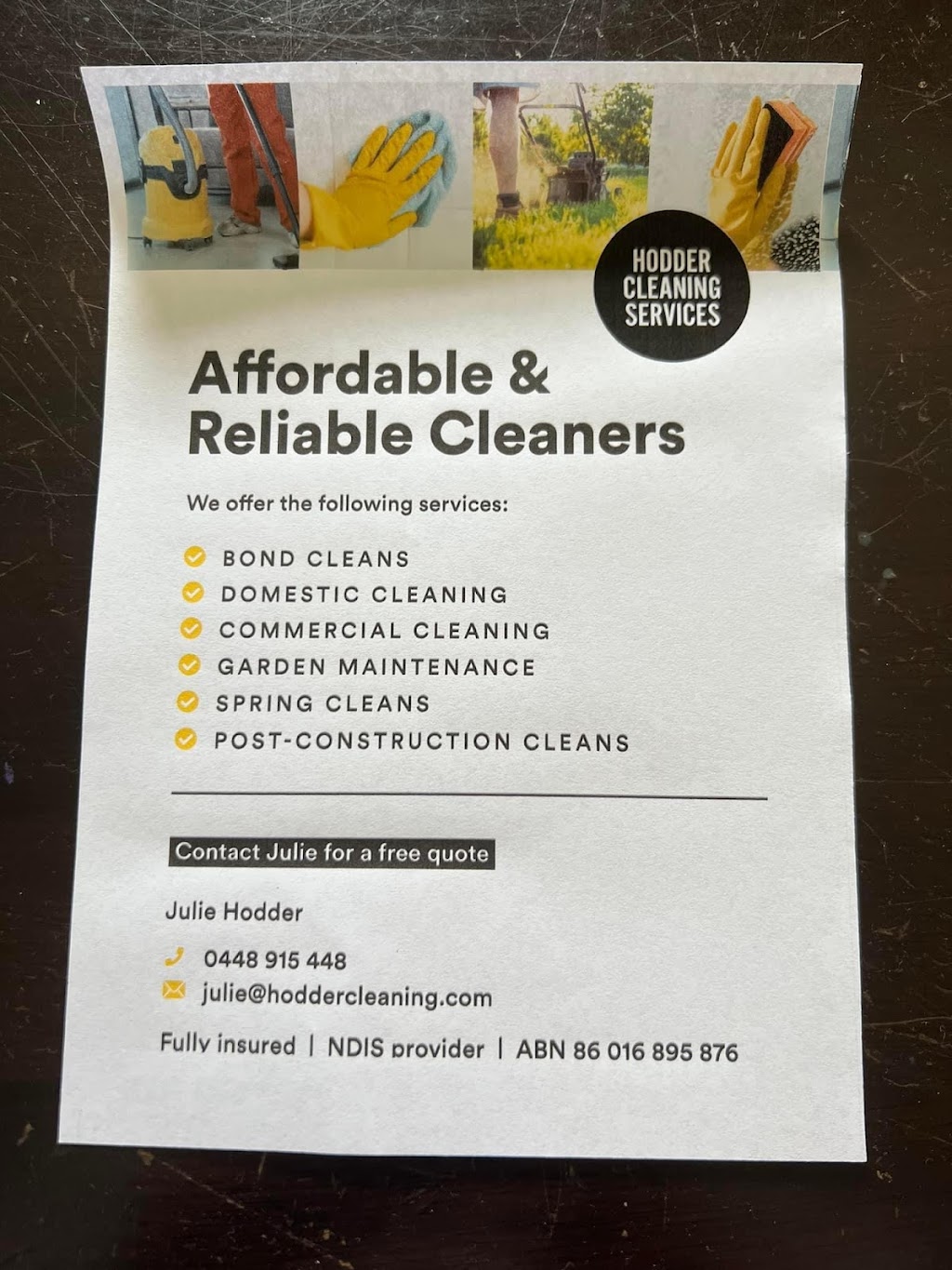 Julie Hodder Cleaning Services |  | 266 Hoof St, Grafton NSW 2460, Australia | 0448915448 OR +61 448 915 448