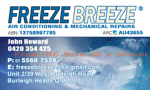 Freezebreeze Air-Conditioning and Mechanical Pty Ltd | car repair | 3/1 Keller Cres, Carrara QLD 4211, Australia | 0420354425 OR +61 420 354 425
