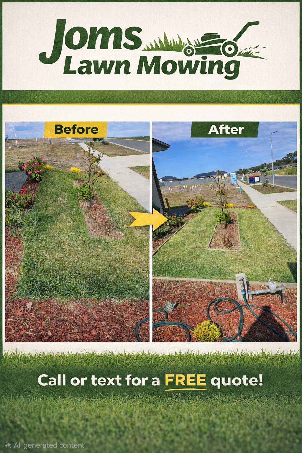 Joms Lawn Mowing | 2 Ash Ch, North Wonthaggi VIC 3995, Australia | Phone: 0478 542 484