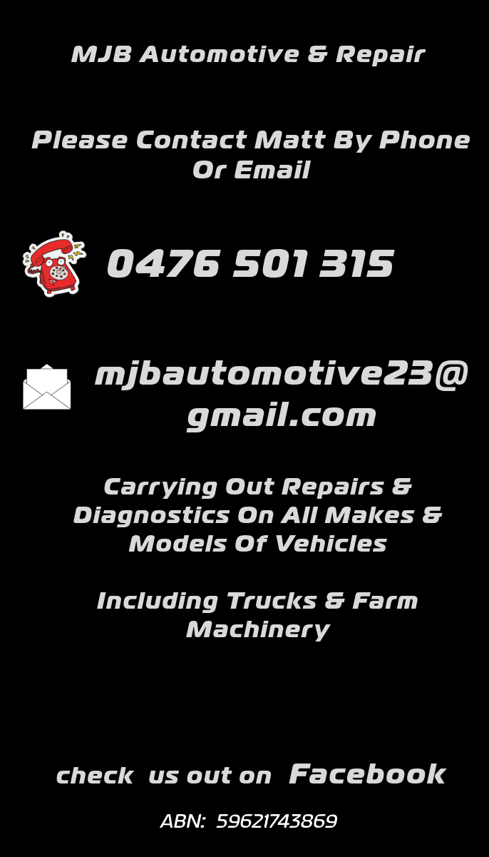 MJB Automotive & Repairs | 0 Pasley St, Bundalong VIC 3730, Australia | Phone: 0476 501 315