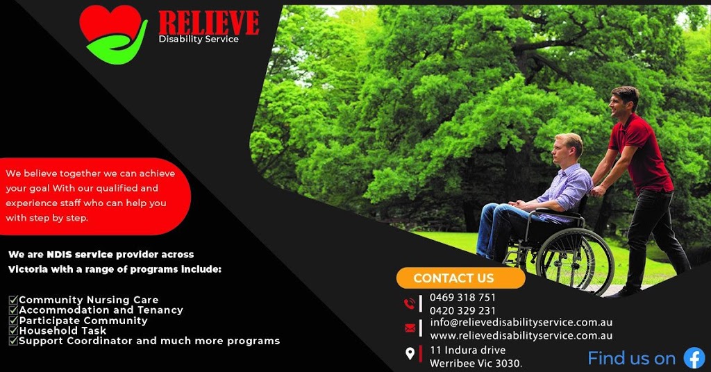 Relieve Disability Service | 11 Indura Dr, Werribee VIC 3030, Australia | Phone: 0420 329 231