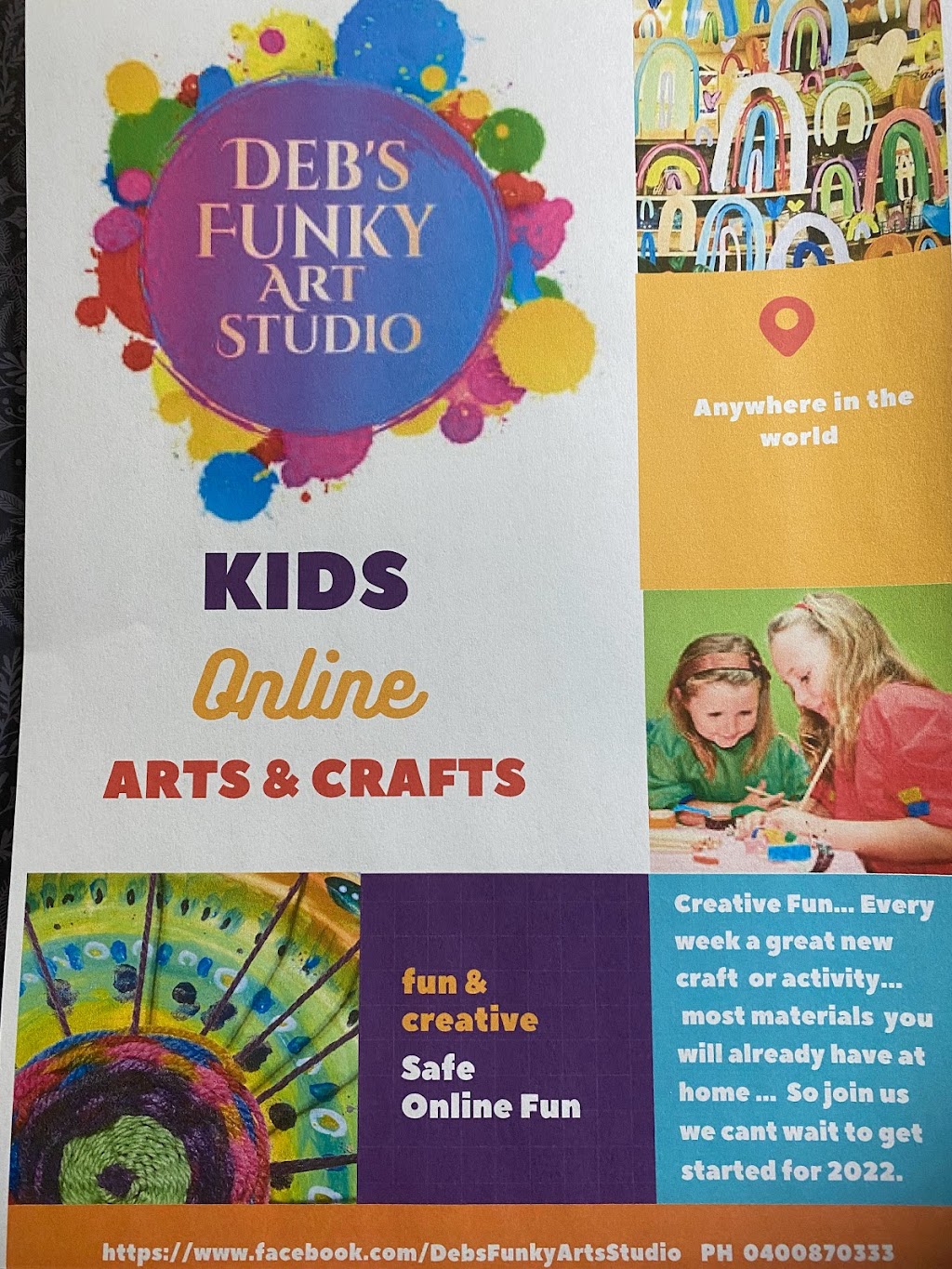 Debs Funky Arts Studio | 3 Heine St, St Agnes SA 5097, Australia | Phone: 0400 870 333