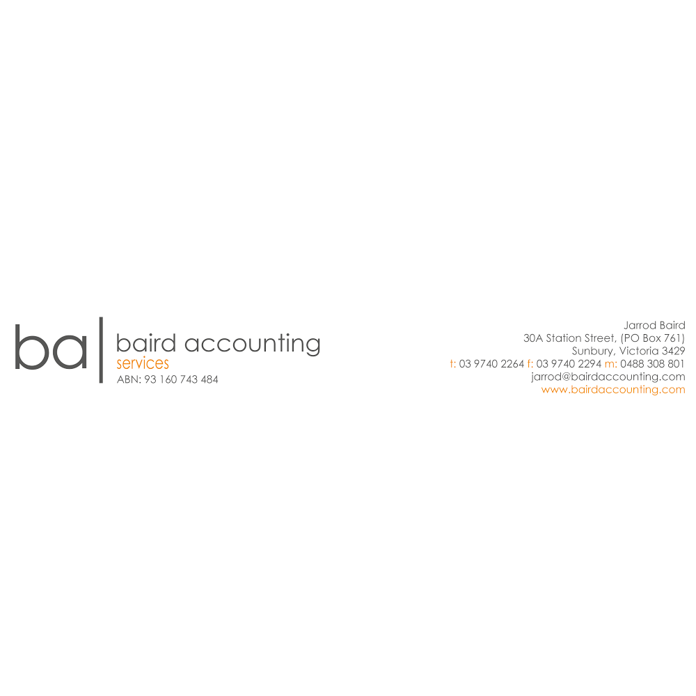 Baird Accounting Services | 30 Station St, Sunbury VIC 3429, Australia | Phone: (03) 9740 2264