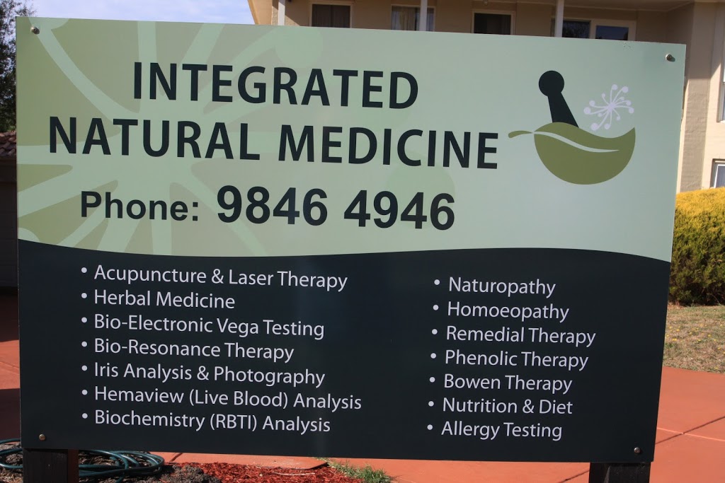 Integrated Natural Medicine | health | Martindale Pl, Templestowe VIC 3106, Australia | 0398464946 OR +61 3 9846 4946