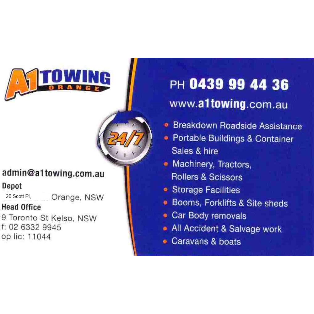 A1 Towing Orange | 20 Scott Pl, Orange NSW 2800, Australia | Phone: 0439 994 436