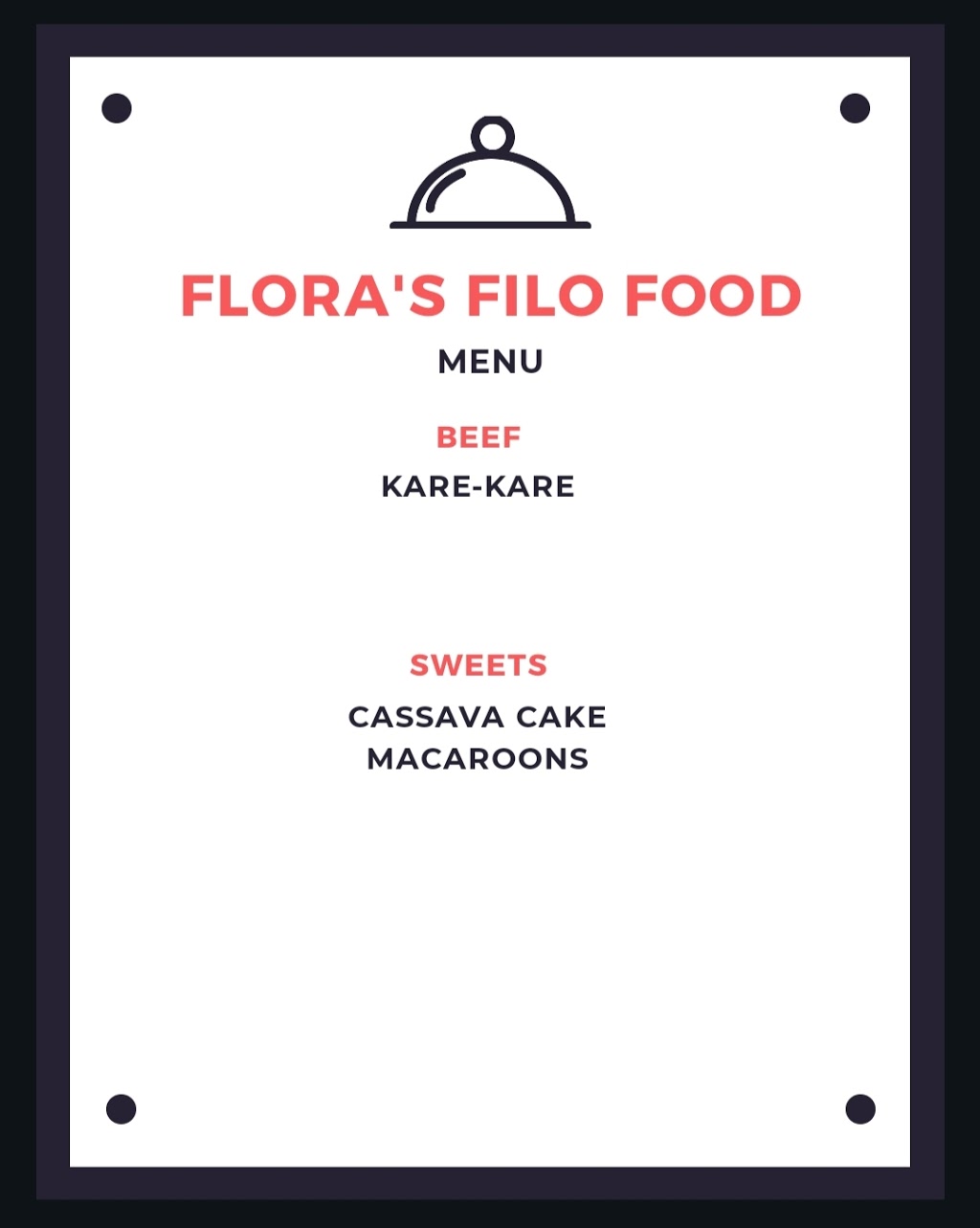 Floras filo food | 39 Elgar Ave, Ingle Farm SA 5098, Australia | Phone: 0451 122 329