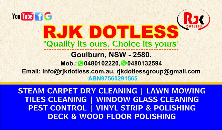 RJK DOTLESS GROUP CARPET AND PEST CONTROL | 9 Cohen place Goulburn Cohen, Goulburn NSW 2580, Australia | Phone: 0480 102 220