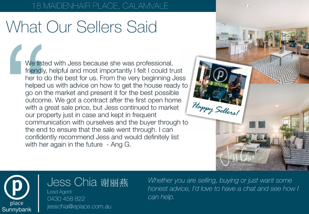 Jess Chia Real Estate Agent | real estate agency | Shop 3A/531 Kessels Rd, Macgregor QLD 4109, Australia | 0430458822 OR +61 430 458 822