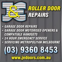 J&E roller door repairs | 36 South Ave, Altona Meadows VIC 3028, Australia | Phone: (03) 9315 6677