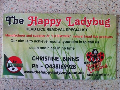Photo by The Happy Lady Bug Head Lice Removal Service. The Happy Lady Bug Head Lice Removal Service | hair care | 14 Saunders St, Point Vernon QLD 4655, Australia | 0438169928 OR +61 438 169 928