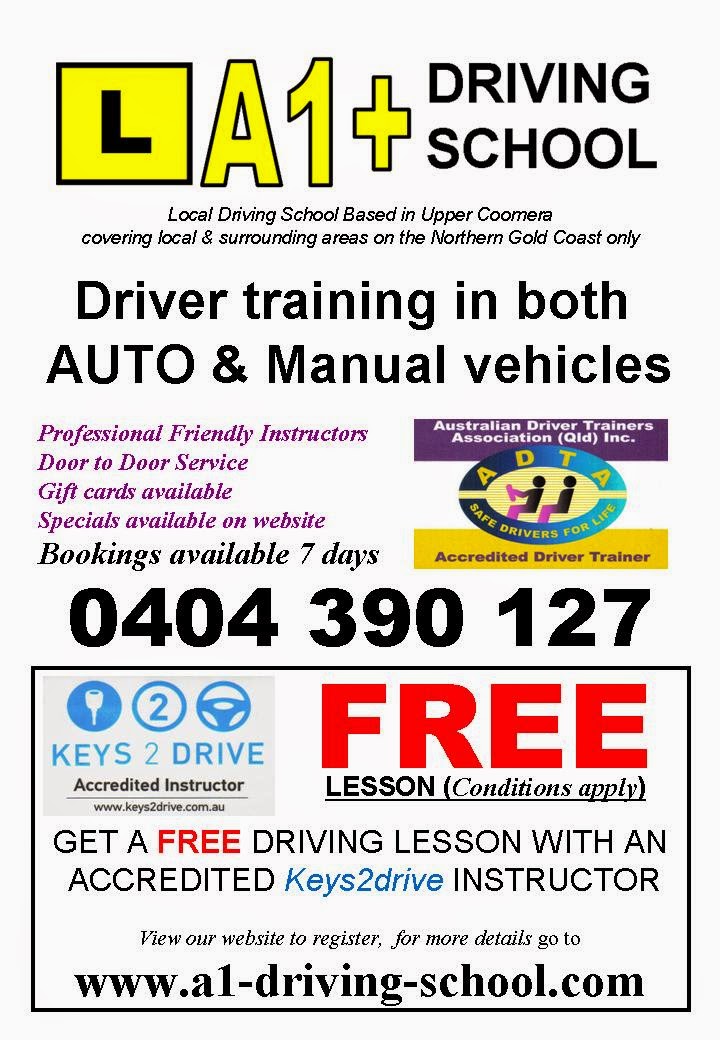 A1+ Driving School | 55 Annabelle Cres, Upper Coomera QLD 4209, Australia | Phone: 0404 390 127