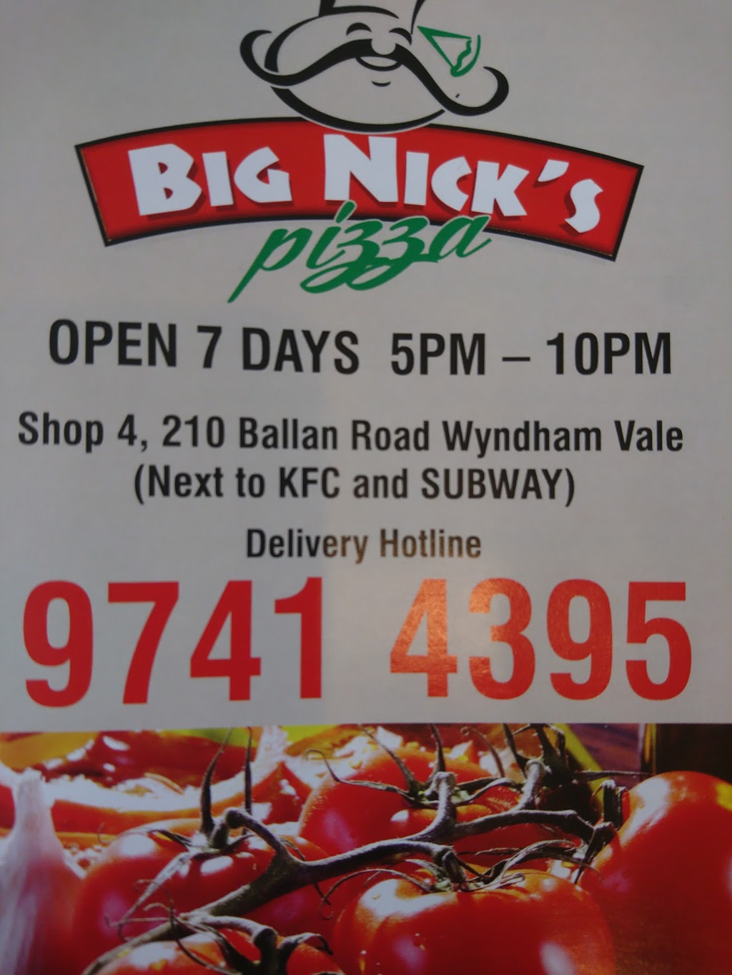 Big Nicks Pizza | meal delivery | 4/210 Ballan Rd, Wyndham Vale VIC 3024, Australia | 0397414395 OR +61 3 9741 4395