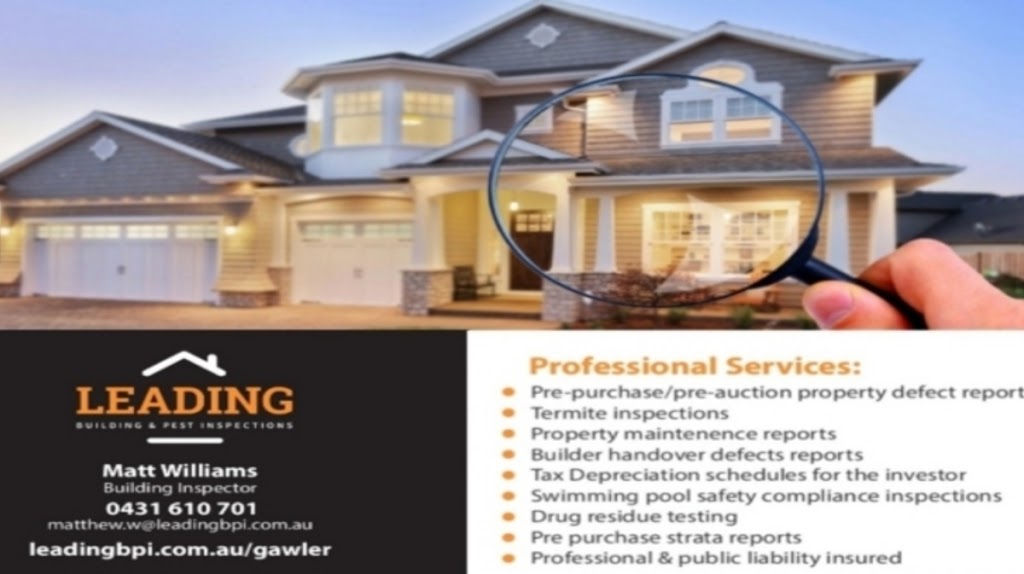 Leading Building & Pest Inspections Gawler Adelaide - Pest Contr | home goods store | 19 Clancy Rd, Gawler Belt SA 5118, Australia | 0431610701 OR +61 431 610 701