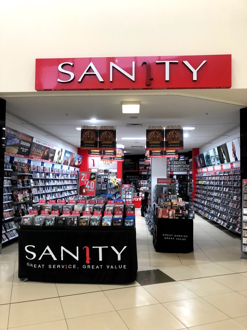 Sanity | movie rental | Shop 25 Sunbury Square, 2-28 Evans St, Sunbury VIC 3429, Australia | 0397402751 OR +61 3 9740 2751