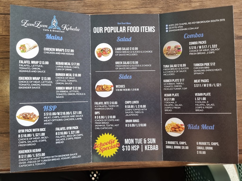 ZamZam Kebabz | 6/211-215 Chapel Rd, Keysborough VIC 3173, Australia | Phone: (03) 9775 4704