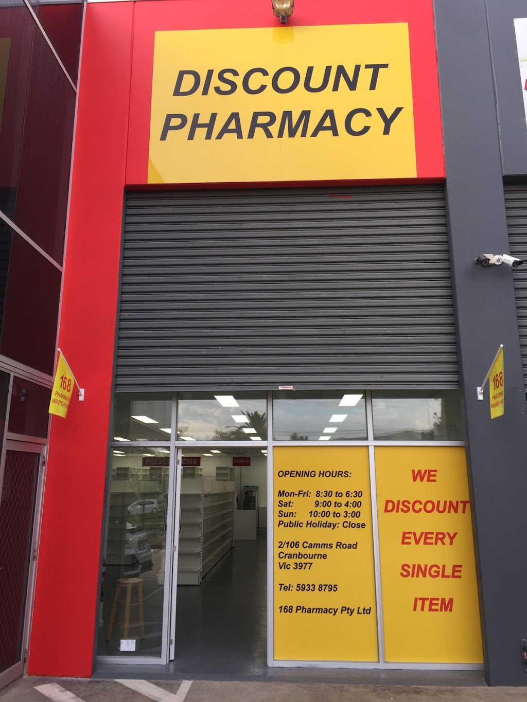 168 Pharmacy Warehouse | university | 2/106 Camms Rd, Cranbourne VIC 3977, Australia | 0359338795 OR +61 3 5933 8795