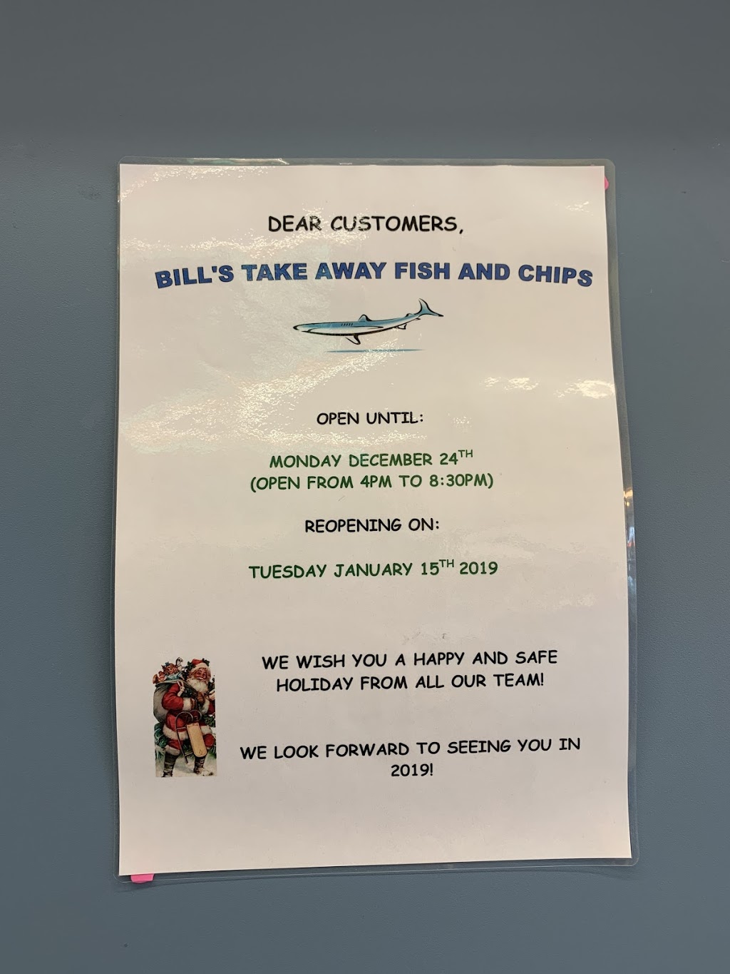 Bills Takeaway Fish & Chip Shop | meal takeaway | 541 Burke Rd, Camberwell VIC 3124, Australia | 0398227609 OR +61 3 9822 7609