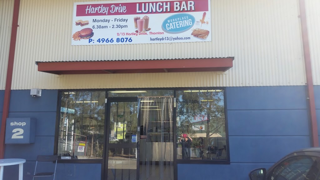 Hartley Drive Lunch Bar | meal takeaway | 2/13 Hartley Dr, Thornton NSW 2322, Australia | 0249668076 OR +61 2 4966 8076