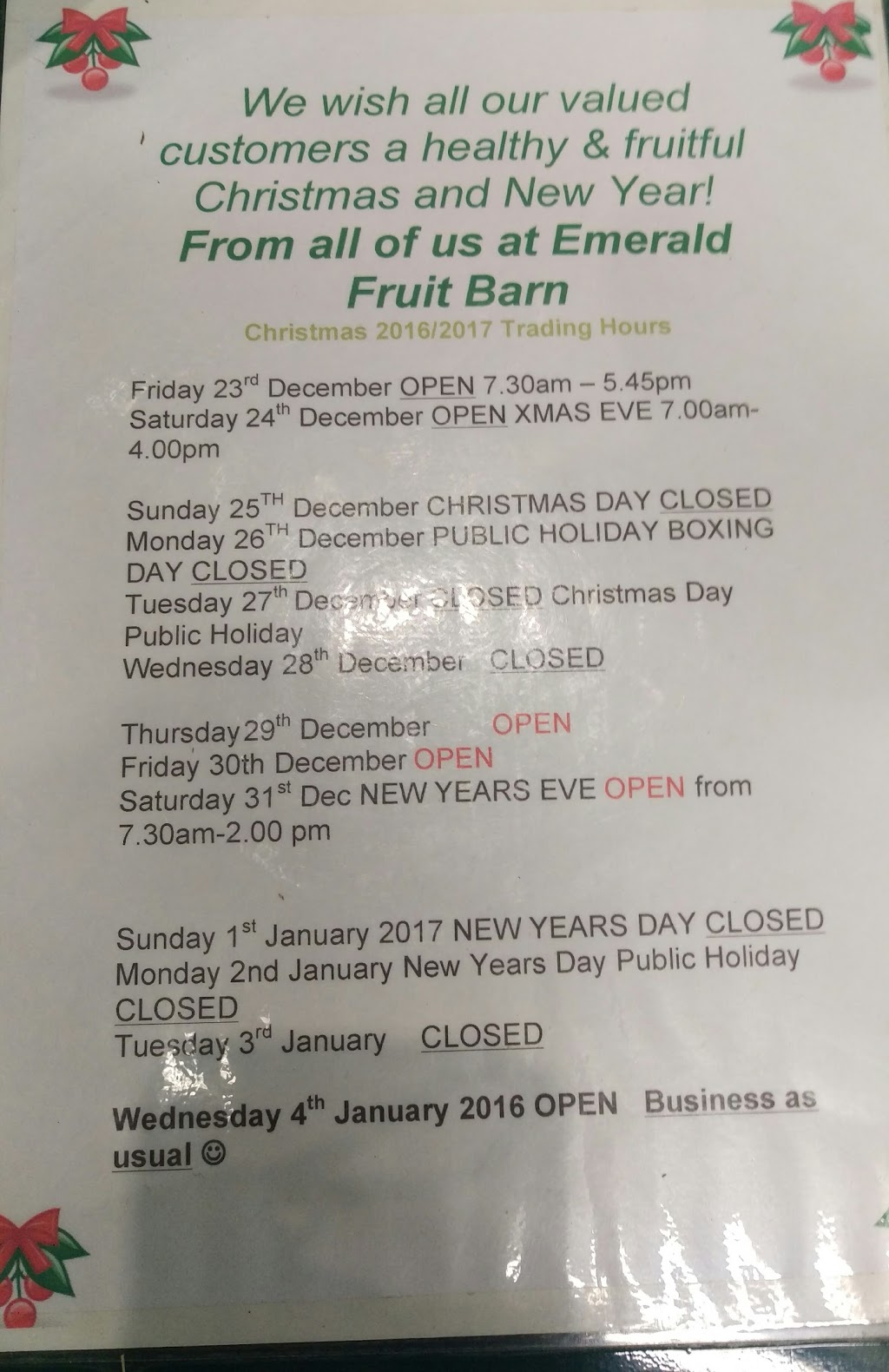 Emerald Fruit Barn | 5-7 Kilvington Dr, Emerald VIC 3782, Australia | Phone: (03) 5968 5544