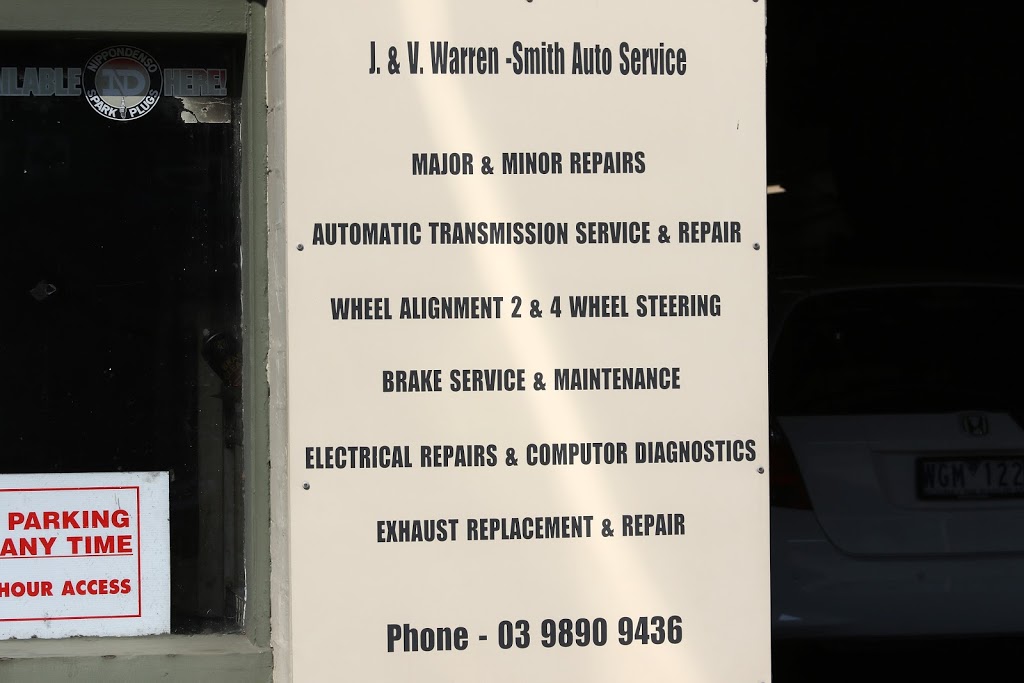 J&V Warren Smith Auto Service | car repair | 145 Union Rd, Surrey Hills VIC 3127, Australia | 0398909436 OR +61 3 9890 9436