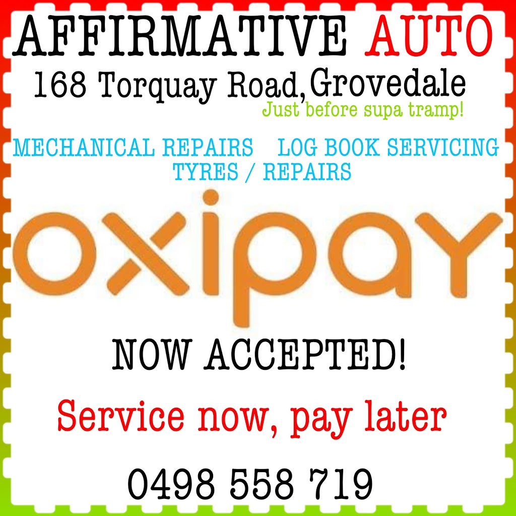 Affirmative Auto | car repair | 168 Torquay Rd, Grovedale VIC 3216, Australia | 0498558719 OR +61 498 558 719