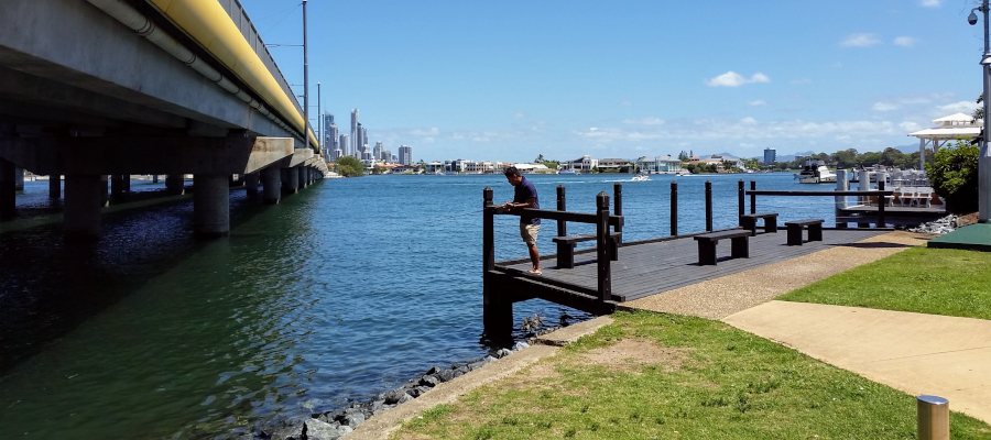Gold Coast Fishing Spots - Barney Street Park | park | Barney St, Southport QLD 2015, Australia
