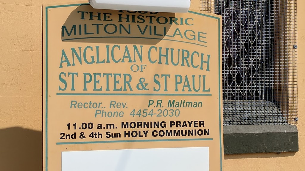 Saints Peter & Pauls Anglican Church | church | 111 Princes Hwy, Milton NSW 2538, Australia | 0244542030 OR +61 2 4454 2030