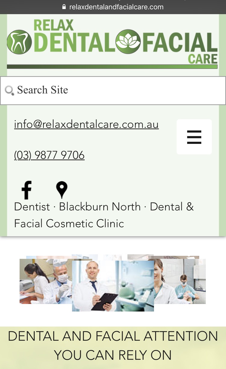 Relax Dental And Facial Care | dentist | Shop 46/66-104 Springfield Rd, Blackburn North VIC 3130, Australia | 0398779706 OR +61 3 9877 9706