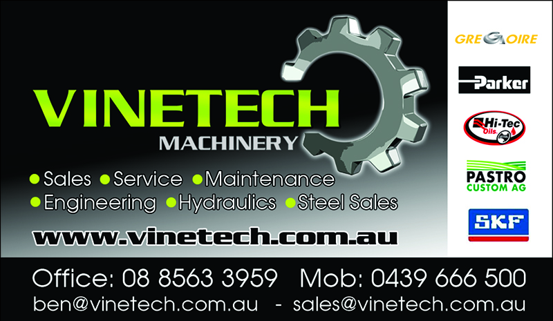 Vinetech Machinery | 64 Basedow Rd, Tanunda SA 5352, Australia | Phone: (08) 8563 3959