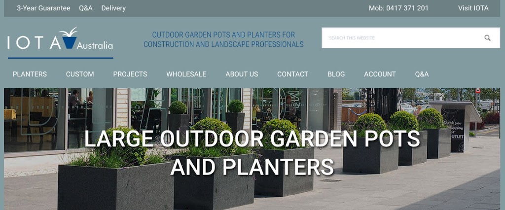 Garden Pots and Planters IOTA Australia - Online Store | 8 Storie St, Clontarf QLD 4019, Australia | Phone: 0417 371 201