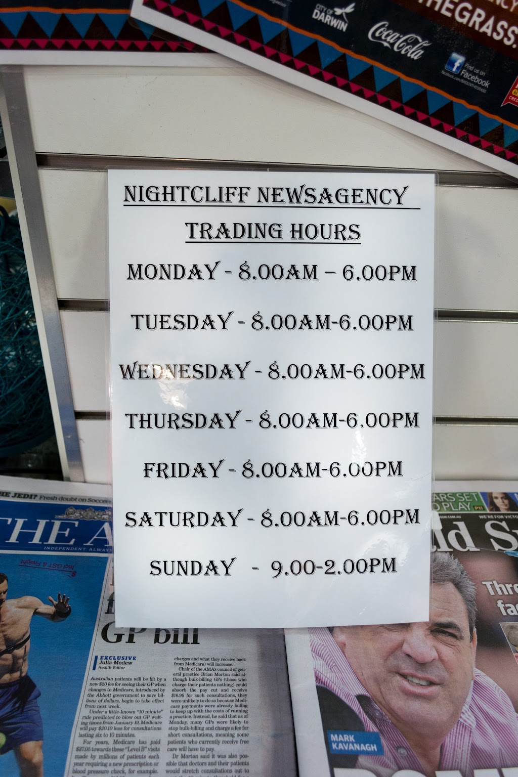 Nightcliff Newsagency | store | Shop 15, Nightcliff Shopping Centre, 159 Dick Ward Dr, Coconut Grove NT 0810, Australia | 0889851383 OR +61 8 8985 1383