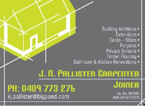 Pallister Carpentry | 14 Habeda Ave, Horsley NSW 2530, Australia | Phone: 0409 773 276