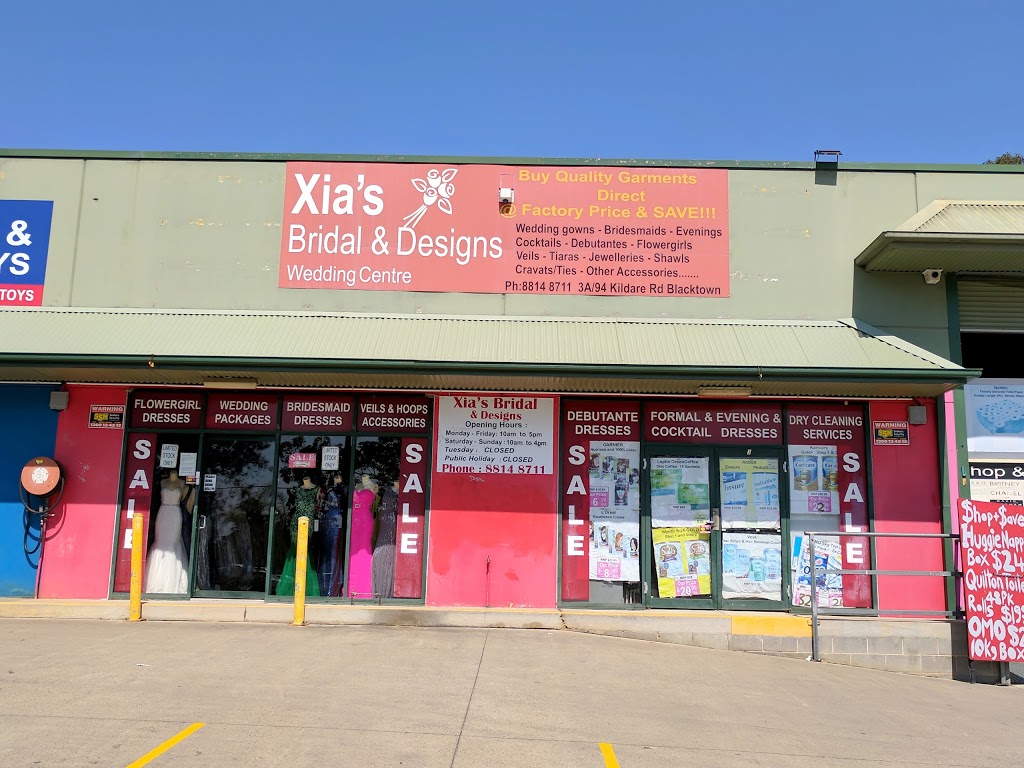 Xias Bridal & Designs | clothing store | 3a/94 Kildare Rd, Blacktown NSW 2148, Australia | 0288148711 OR +61 2 8814 8711