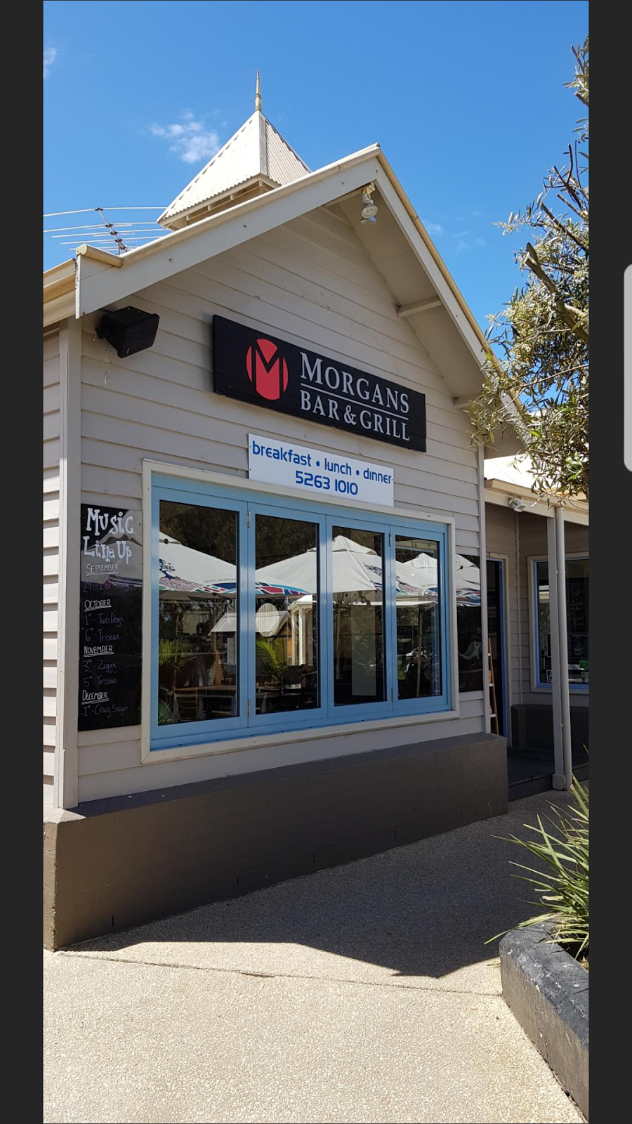 Morgan’s Bar & Grill | restaurant | 12/87/89 Great Ocean Rd, Anglesea VIC 3230, Australia | 0352631010 OR +61 3 5263 1010