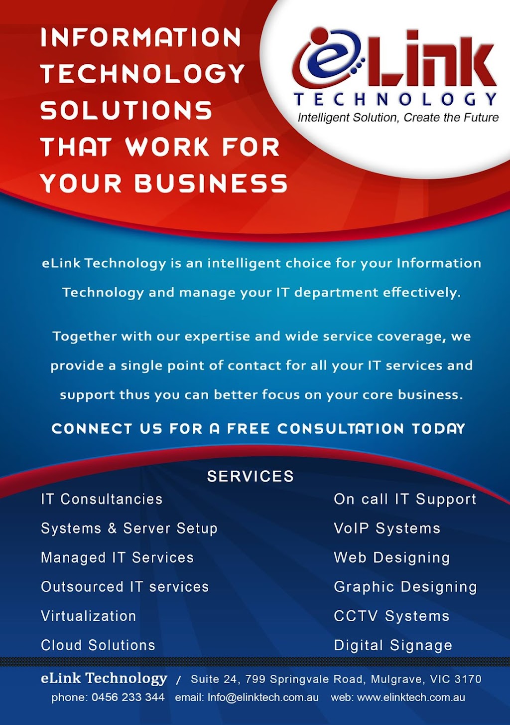 Elink Technology Pty Ltd |  | 9 Charlbury Cres, Cranbourne North VIC 3977, Australia | 0456233344 OR +61 456 233 344