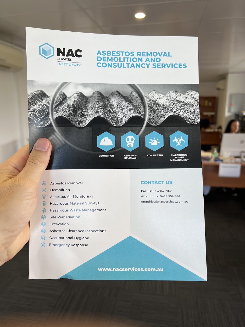 NAC Services Asbestos Removal | 4/20 Spit Island Cl, Mayfield West NSW 2304, Australia | Phone: (02) 4947 1762