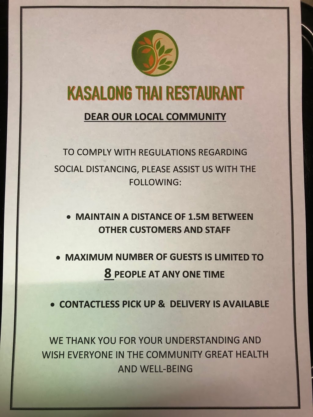 Kasalong Thai Restaurant | restaurant | 173A Windsor St, Richmond NSW 2753, Australia | 0245788223 OR +61 2 4578 8223