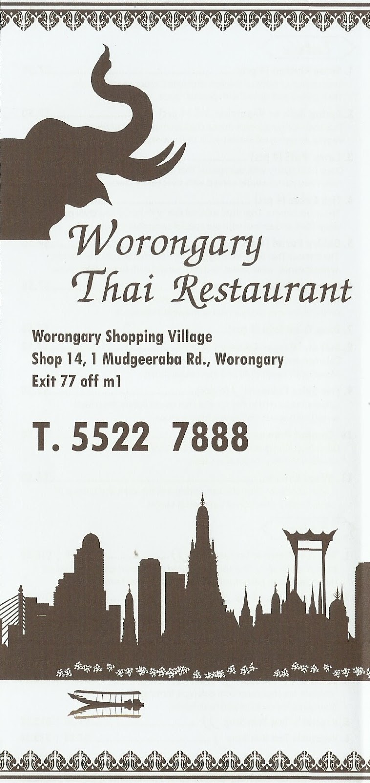 Worongary Thai Restaurant | 14/1 Mudgeeraba Rd, Worongary QLD 4213, Australia | Phone: (07) 5522 7888