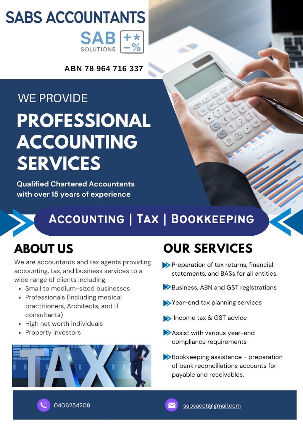 SABS ACCOUNTANTS | 463-465 Whitehorse Rd, Mitcham VIC 3132, Australia | Phone: 0406 254 208