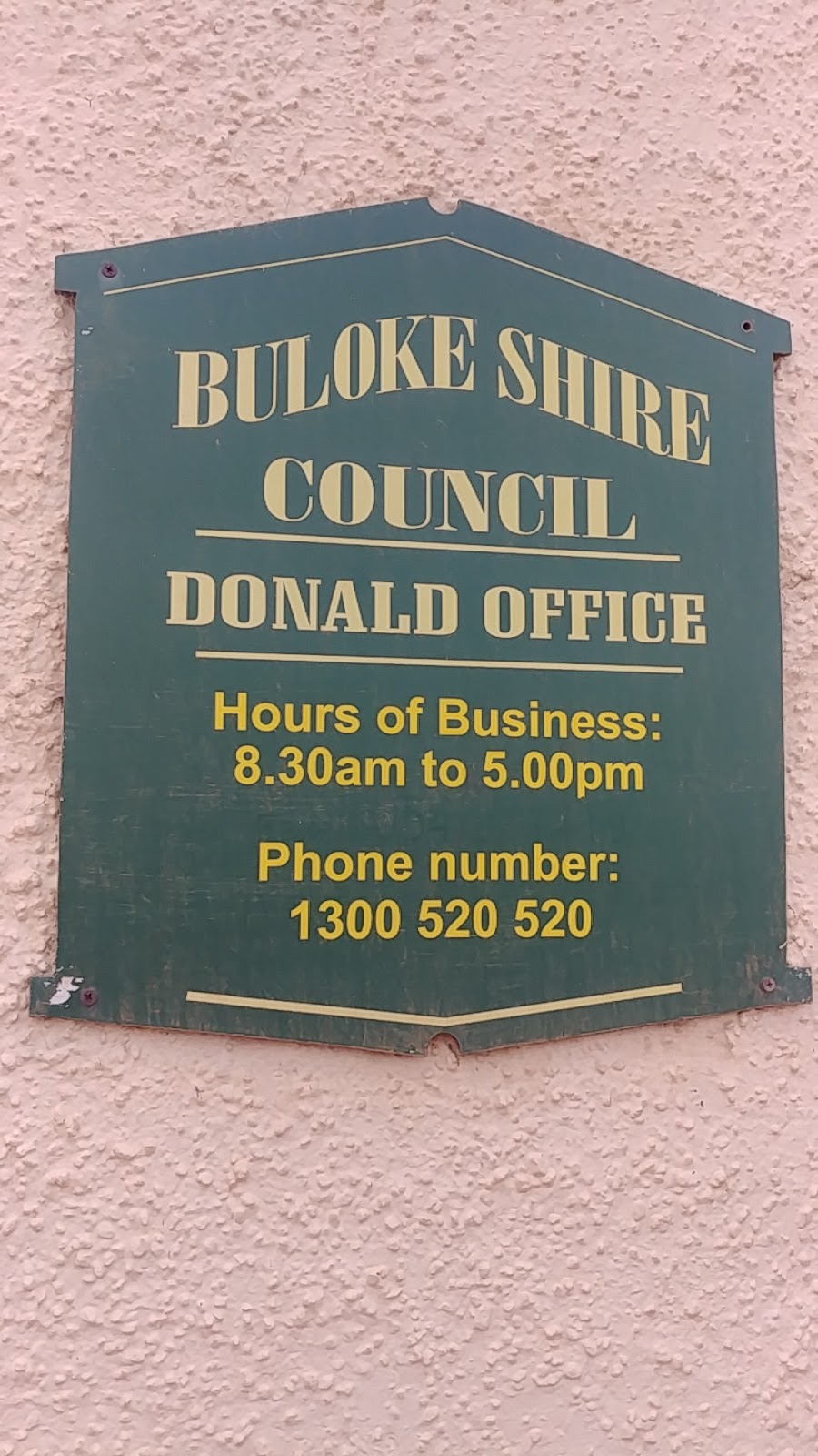 Buloke Shire Council | local government office | 31 McCulloch St, Donald VIC 3480, Australia | 1300520520 OR +61 1300 520 520